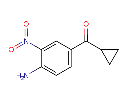 Molecular Structure of 31431-23-9 ((4-amino-3-nitrophenyl) cyclopropyl ketone)