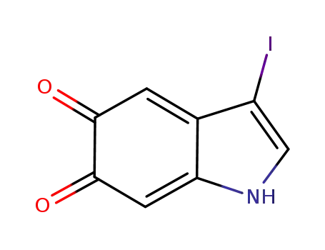 Molecular Structure of 929225-15-0 (1H-Indole-5,6-dione, 3-iodo-)