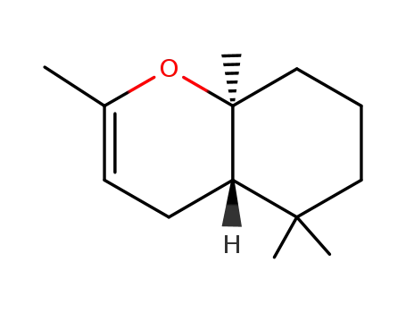 Molecular Structure of 76248-60-7 ((+/-)-2,5,5,8a-tetramethyl-<i>trans</i>-4a,5,6,7,8,8a-hexahydro-4<i>H</i>-chromene)