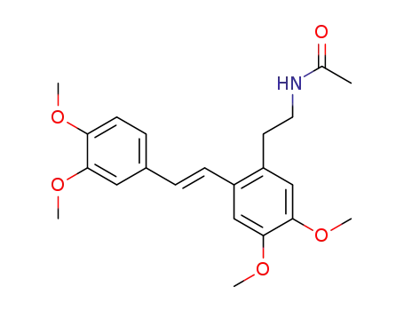 Molecular Structure of 340829-03-0 (<i>N</i>-(2-{2-[2-(3,4-dimethoxy-phenyl)-vinyl]-4,5-dimethoxy-phenyl}-ethyl)-acetamide)