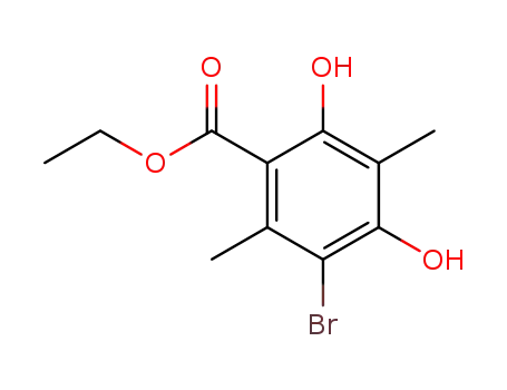 3-bromo-4,6-dihydroxy-2,5-dimethyl-benzoic acid ethyl ester