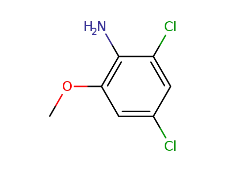 Molecular Structure of 93839-14-6 (2,4-dichloro-6-methoxyaniline)