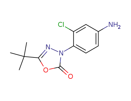 Molecular Structure of 31399-84-5 (3-(4-amino-2-chlorophenyl)-5-(1,1-dimethylethyl-1,3,4-oxadiazol-2(3H)-one)