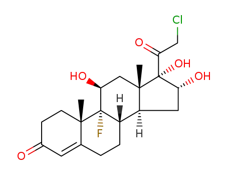 21-chloro-9α-fluoro-11β,16α,17α-trihydroxy-4-pregnen-3,20-dione