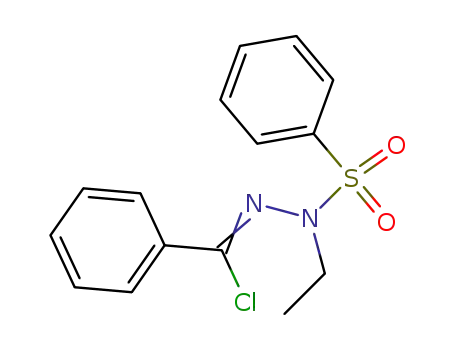 Molecular Structure of 90959-30-1 (Benzenesulfonic acid, (chlorophenylmethylene)ethylhydrazide)