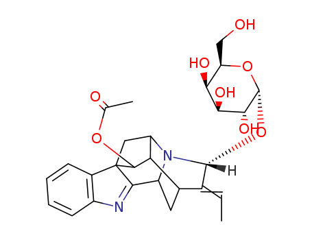 b-D-Glucopyranoside, (17R,19E,21a)-17-(acetyloxy)-1,2,19,20-tetradehydro-1-demethylajmalan-21-yl(9CI)