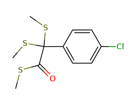 (4-Chloro-phenyl)-bis-methylsulfanyl-thioacetic acid S-methyl ester