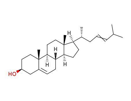 Molecular Structure of 58507-61-2 (cholesta-5,22-dien-3-ol)