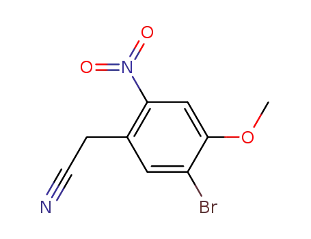 Molecular Structure of 111795-95-0 (2-(5-bromo-4-methoxy-2-nitrophenyl)acetonitrile)