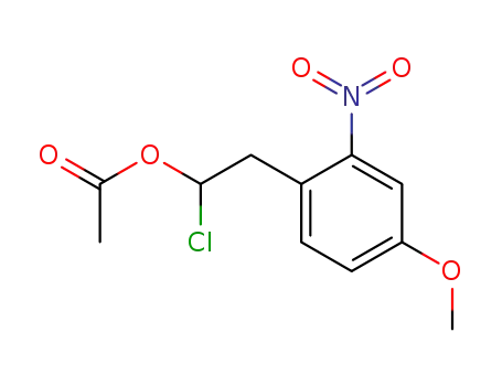Molecular Structure of 85355-35-7 (Acetic acid 1-chloro-2-(4-methoxy-2-nitro-phenyl)-ethyl ester)