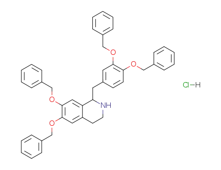 6,7-bisbenzyloxy-1-(3,4-bisbenzyloxybenzyl)-1,2,3,4-tetrahydroisoquinoline hydrochloride