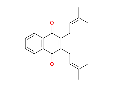 Molecular Structure of 58880-17-4 (2,3-di-(3-methyl-but-2-enyl)-1,4-naphthoquinone)