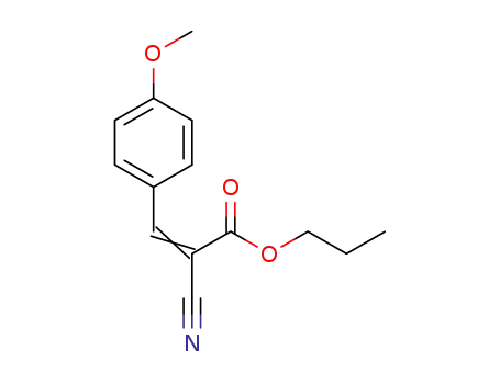Molecular Structure of 93966-57-5 (propyl 2-cyano-3-(4-methoxyphenyl)acrylate)
