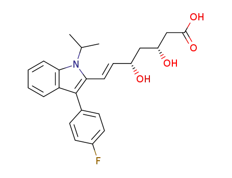 Molecular Structure of 93957-54-1 (Fluvastatin)