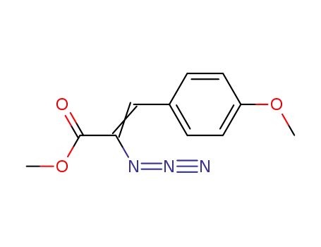 Molecular Structure of 98081-75-5 (2-Propenoic acid, 2-azido-3-(4-methoxyphenyl)-, methyl ester)