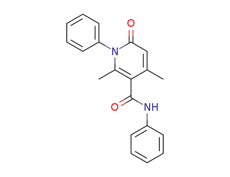 Molecular Structure of 65190-88-7 (3-Pyridinecarboxamide, 1,6-dihydro-2,4-dimethyl-6-oxo-N,1-diphenyl-)