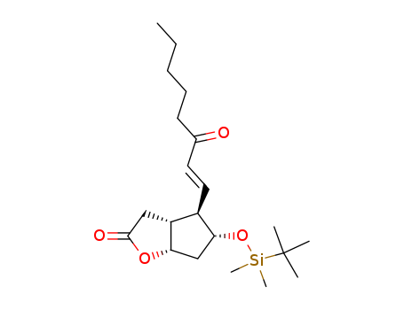 3α,5α-Dihydroxy-2β-(3'-oxo-trans-1'-octenyl)cyclopentane-1α-acetic acid γ-lactone 3-tert-butyldimethylsilyl ether