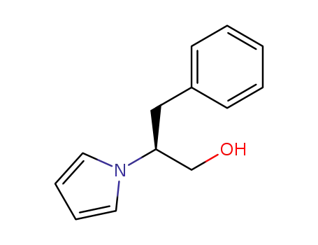 Molecular Structure of 123366-90-5 ((S)-3-phenyl-2-(1H-pyrrol-1-yl)propan-1-ol)