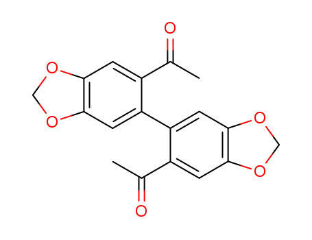 Molecular Structure of 79422-58-5 (1-(6'-Acetyl-[5,5']bi[benzo[1,3]dioxolyl]-6-yl)-ethanone)
