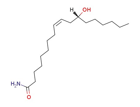 Molecular Structure of 35732-94-6 ([R-(Z)]-12-hydroxy-9-octadecenamide)