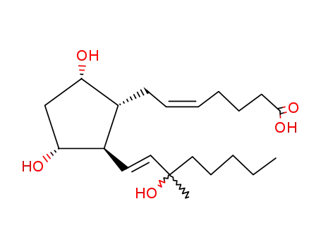 Molecular Structure of 41691-84-3 ((5Z,9α,11α,13E)-15-methyl-9,11,15-trihydroxy-prosta-5,13-diene-1-carboxylic acid)