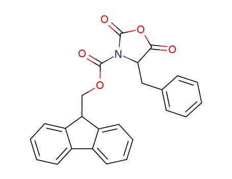 Molecular Structure of 394210-45-8 (3-Oxazolidinecarboxylic acid, 2,5-dioxo-4-(phenylmethyl)-,
9H-fluoren-9-ylmethyl ester)