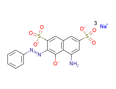 2,7-Naphthalenedisulfonicacid, 5-amino-4-hydroxy-3-(2-phenyldiazenyl)-, sodium salt (1:2)(3567-66-6)