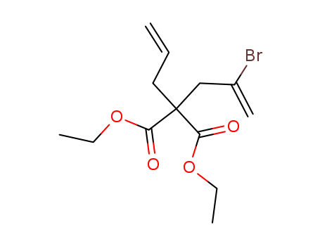 Molecular Structure of 118453-14-8 (Propanedioic acid, (2-bromo-2-propenyl)-2-propenyl-, diethyl ester)