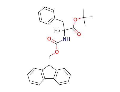Molecular Structure of 129460-18-0 (L-Phenylalanine, N-[(9H-fluoren-9-ylmethoxy)carbonyl]-,
1,1-dimethylethyl ester)