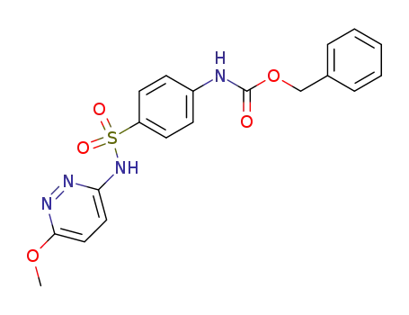 Molecular Structure of 102017-76-5 ([4-(6-methoxy-pyridazin-3-ylsulfamoyl)-phenyl]-carbamic acid benzyl ester)