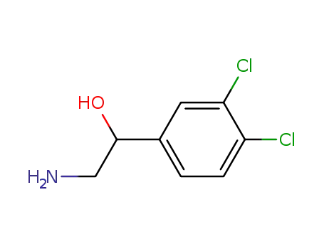 Molecular Structure of 3567-82-6 (alpha-(aminomethyl)-3,4-dichlorobenzyl alcohol)
