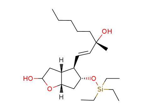 Molecular Structure of 1036855-83-0 ((3aR,4R,5R,6aS)-5-triethylsilyloxy-4-[(1E,3S)-3-hydroxy-3-methyloct-1-en-1-yl]hexahydro-2H-cyclopenta[b]furan-2-ol)