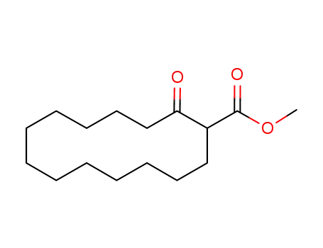 Molecular Structure of 3603-98-3 (Cyclotetradecanecarboxylic acid, 2-oxo-, methyl ester)
