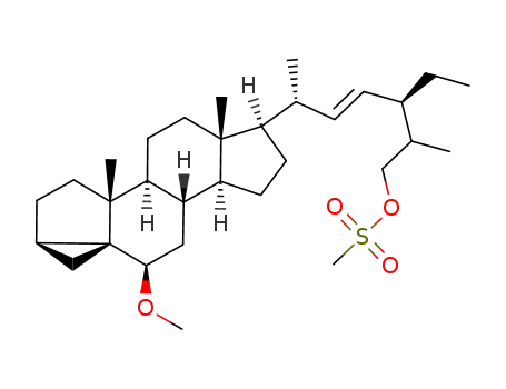 Methanesulfonic acid (E)-(3R,6R)-3-ethyl-6-((1aR,3aR,3bS,5aR,6R,8aS,8bS,10R,10aR)-10-methoxy-3a,5a-dimethyl-hexadecahydro-cyclopenta[a]cyclopropa[2,3]cyclopenta[1,2-f]naphthalen-6-yl)-2-methyl-hept-4-enyl ester