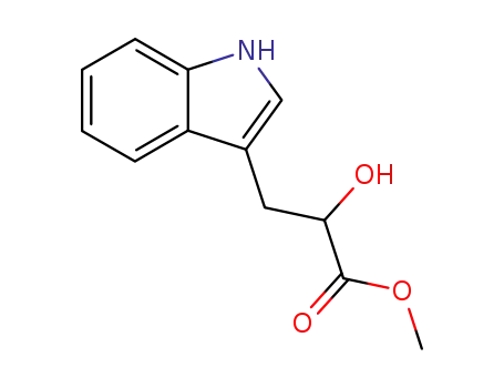 Molecular Structure of 18372-16-2 (α-Hydroxy-1H-indole-3-propanoic acid methyl ester)