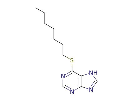 Molecular Structure of 83277-80-9 (6-N-HEPTYLMERCAPTOPURINE)