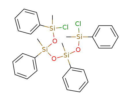Molecular Structure of 18848-28-7 (Tetrasiloxane, 1,7-dichloro-1,3,5,7-tetramethyl-1,3,5,7-tetraphenyl-)