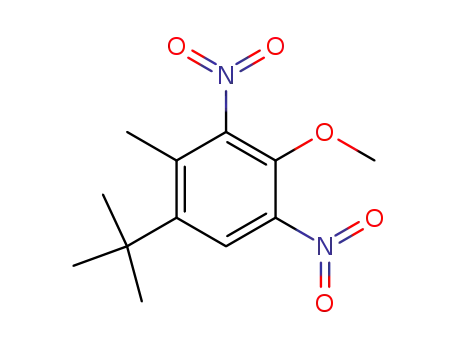 Molecular Structure of 481-78-7 (4-tert-butyl-3-methyl-2,6-dinitroanisole)