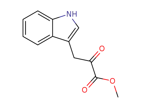 Molecular Structure of 7417-64-3 (1H-Indole-3-propanoic acid, a-oxo-, methyl ester)