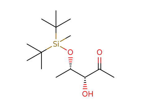 Molecular Structure of 1365259-43-3 ((3R,4S)-4-((di-tert-butyl(methyl)silyl)oxy)-3-hydroxypentan-2-one)