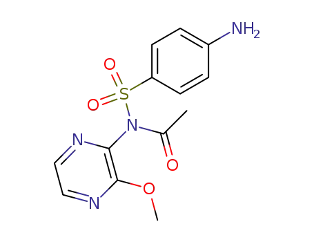 Molecular Structure of 3590-05-4 (N-[(p-aminophenyl)sulphonyl]-N-(3-methoxypyrazinyl)acetamide)