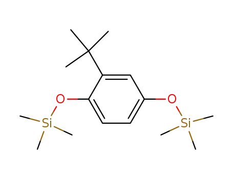 Molecular Structure of 140901-65-1 (Silane, [[2-(1,1-dimethylethyl)-1,4-phenylene]bis(oxy)]bis[trimethyl-)