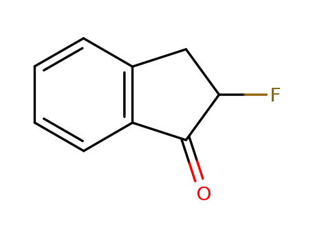Molecular Structure of 700-76-5 (2-fluoro-2,3-dihydro-1H-inden-1-one)