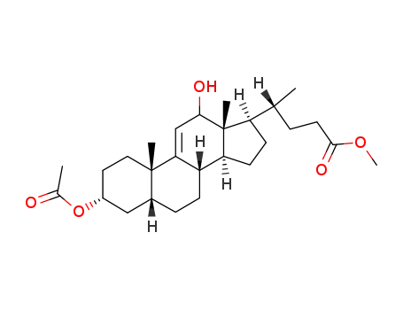 Molecular Structure of 24637-47-6 (methyl 3α-acetoxy-12-hydroxy-9(11)-cholenate)