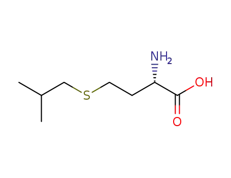 Molecular Structure of 13073-23-9 ((2S)-2-amino-4-[(2-methylpropyl)sulfanyl]butanoic acid)