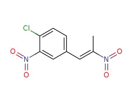 Molecular Structure of 134538-49-1 (1-chloro-2-nitro-4-((E)-2-nitro-propenyl)-benzene)