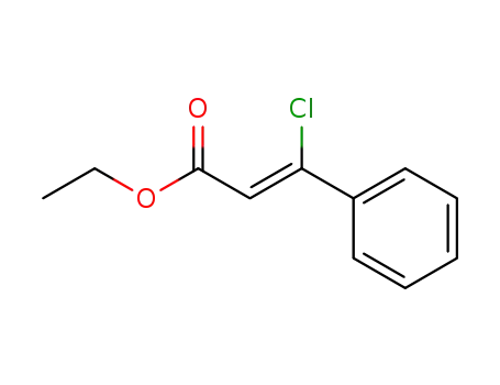 Molecular Structure of 55164-19-7 (2-Propenoic acid, 3-chloro-3-phenyl-, ethyl ester, (Z)-)