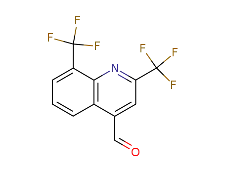 Molecular Structure of 57120-56-6 (2,8-bis(trifluoromethyl)-4-quinoline carboxaldehyde)