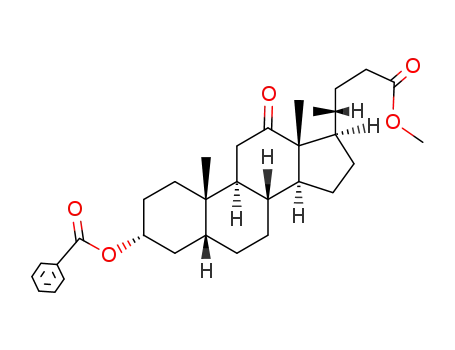 Molecular Structure of 17225-41-1 (5B-CHOLANIC ACID-3A-OL-12-ONE3-BENZOATE METHYL EST)