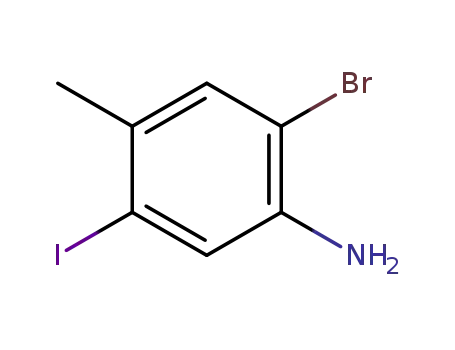 2-브로모-5-요오도-4-메틸-페닐아민